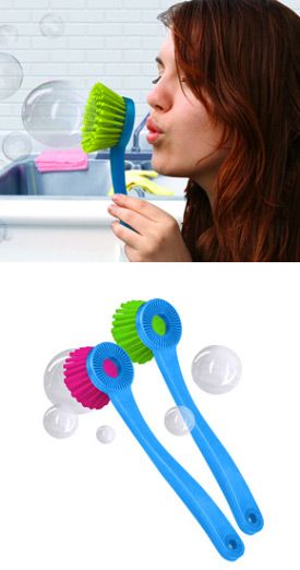 Bubble Blowing Dish Scrubber