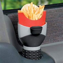 French Fry Holder Fits in your Car's Cupholder