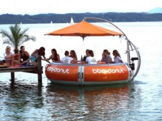 The BBQ Donut is a Floating Pool Party Grill