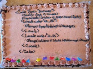 XML Birthday Cake is Nerdalicious