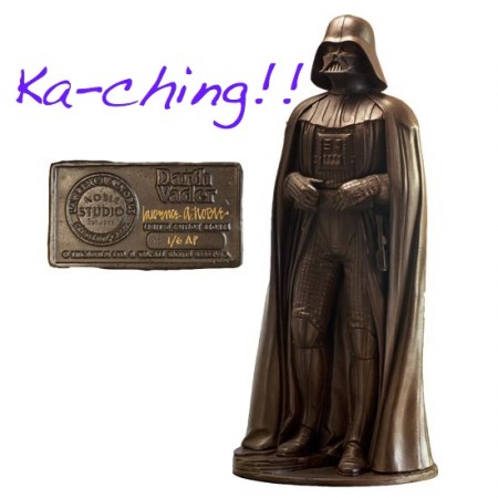 The Dark Side is Pricey: $18,000 Bronze Darth Vader Statue