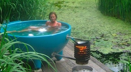 Firewood Powered Hot Tub