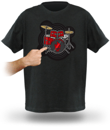 Play Your Chest with the Electronic Drum Kit Shirt
