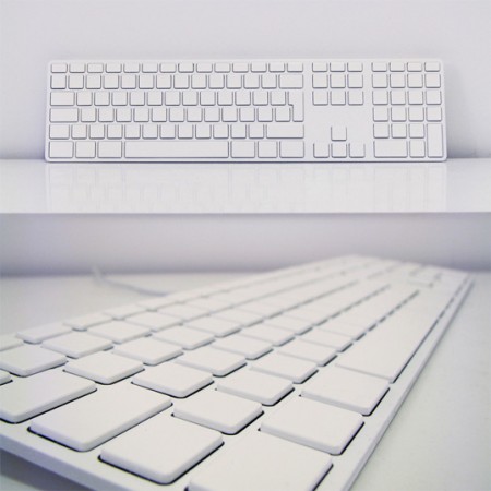 All White Apple Keyboard for the Touch Typist