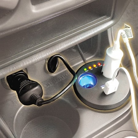 Cup Holder Adapter is a Mobile Charging Station
