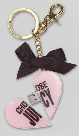 Juicy Couture Heart Keychain USB Flash Drives