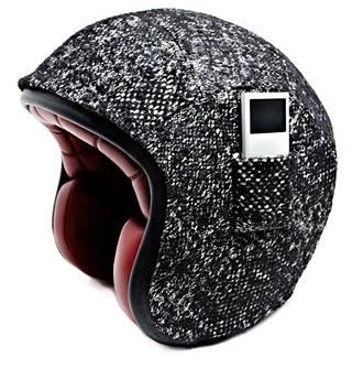 Karl Lagerfeld Tweed Helmet with iPod Pocket
