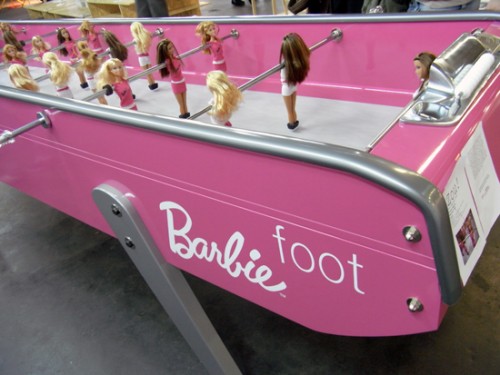 Barbie Doll Foosball Table