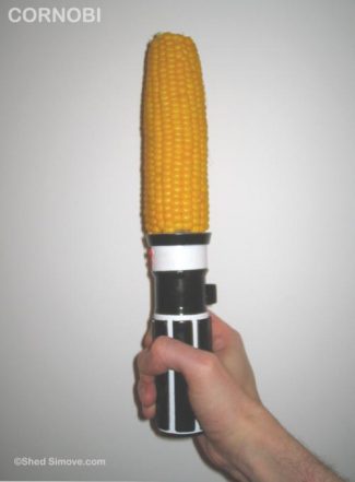 Cornobi: Lightsaber Corn Cob Holder