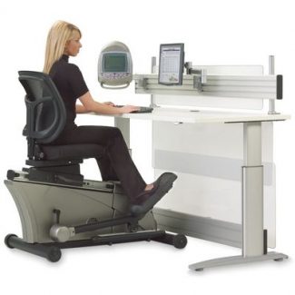 Workout While You Work with the Elliptical Machine Office Desk