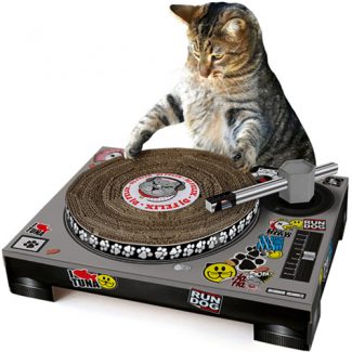 DJ Cat Scratch Turntable Probably Sounds Better than Skrillex