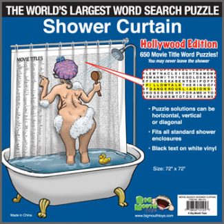 World's Largest Word Search Shower Curtain