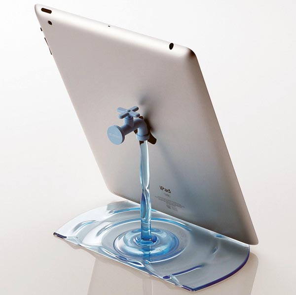 nendo faucet stand Running Water Faucet iPhone/iPad Stand