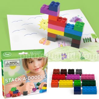 Lego + Crayons=Stack-a-Doodle
