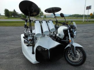 BMW Motorcycle with Drum Kit Sidecar