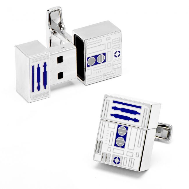 r2d2 cufflinks 650x650 R2 D2 Flash Drive Cufflinks