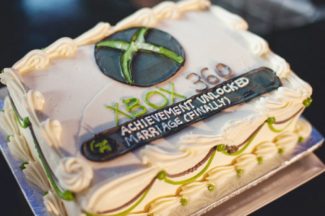 X-Box 360 Achievement Unlocked Wedding Cake