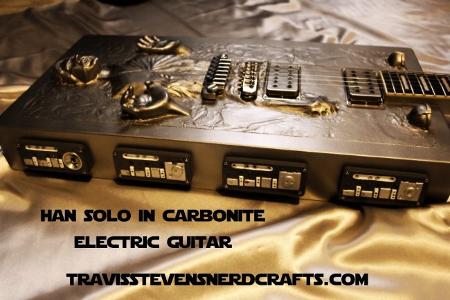 han solo guitar closeup 650x433 Han Solo in Carbonite Electric Guitar