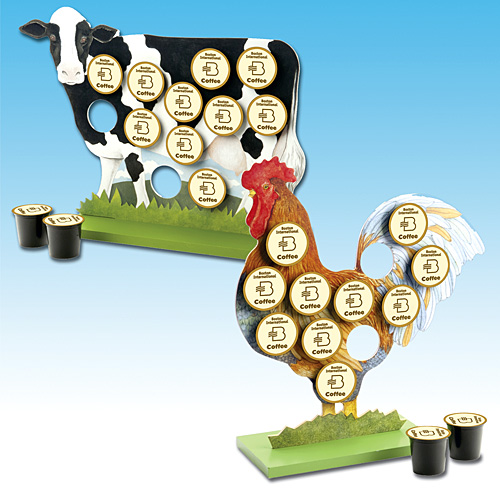 kcup holder Cow and Rooster K Cup Holders