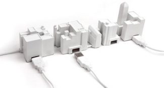 Tiny City Buildings USB Hub