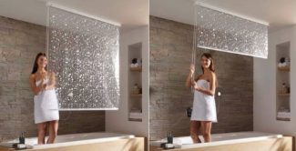 Pull Down Ceiling Mounted Shower Curtains