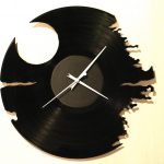 recycled record death star clock