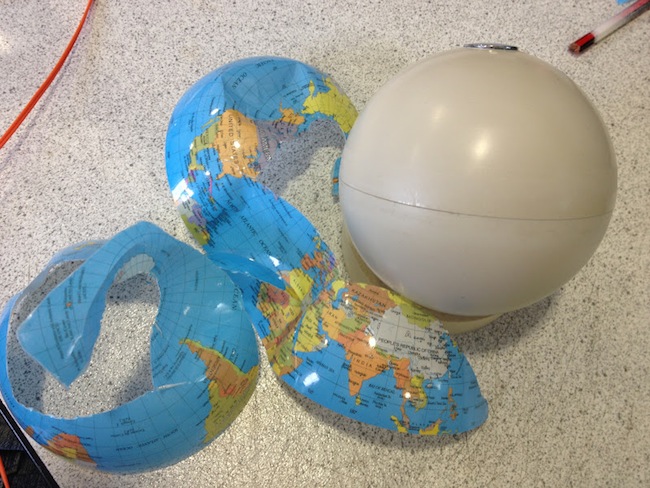 globe unwrapped Levitating Light Up Death Star Globe