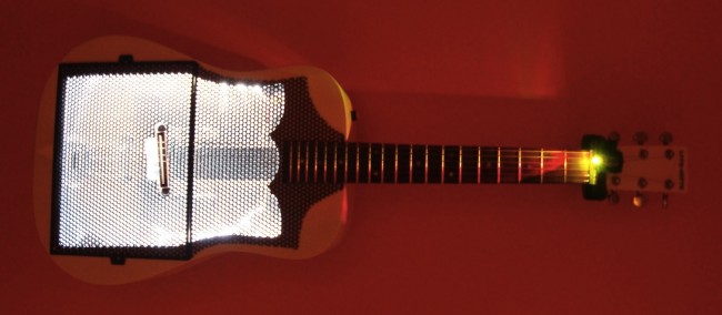 lite brite guitar 650x284 Lite Brite Acoustic Guitar Plays Games and Music
