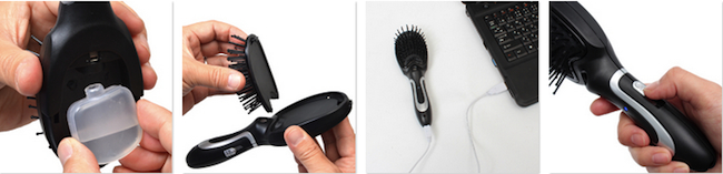 usb hairbrush USB Misting Hairbrush