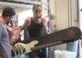 Playable Fender Bass Snowboard for Duff McKagan