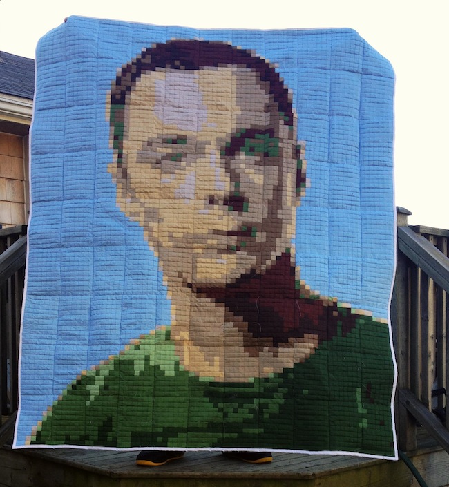 sheldon cooper quilt 7500 Pixels in this Sheldon Cooper Pixel Quilt