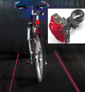 Cyclist's Virtual Safety Lane Projector Light