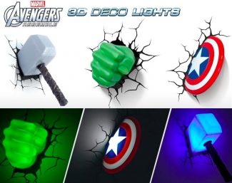 Marvel Avengers 3D Wall Lights