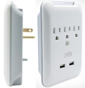 Wall Mounted Surge Protector with USB Ports