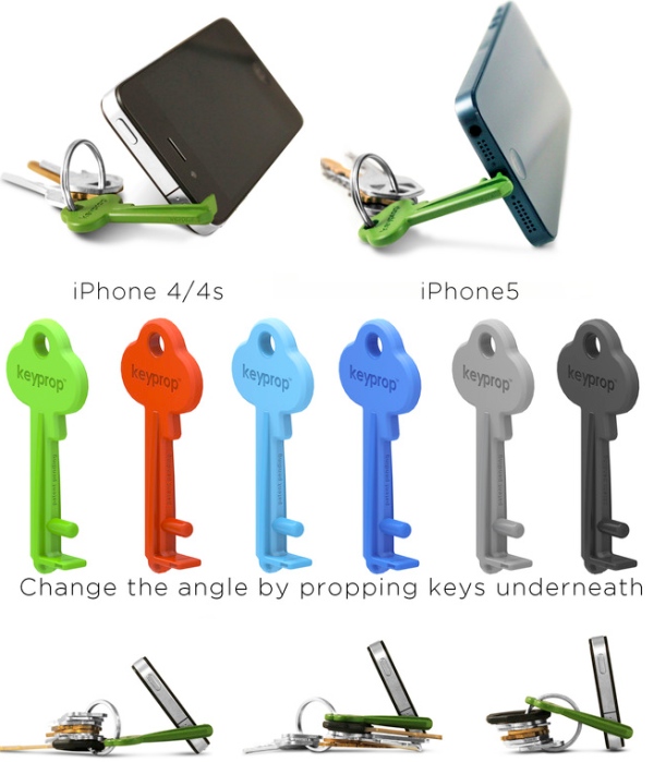 keyprop KeyProp: A Key Sized Smartphone Stand