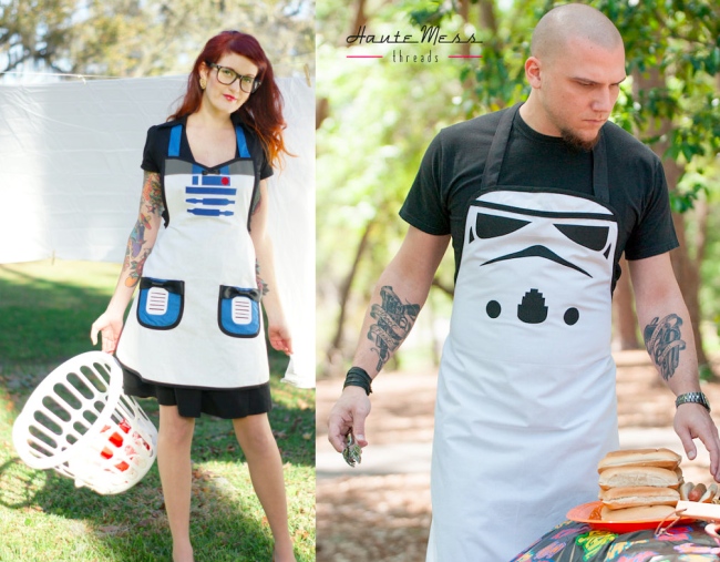 his and hers cooking aprons