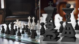 Typographic Chess Set Spells Out the Pieces