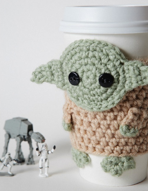 yoda coffee cup cozy Yoda Coffee Cup Cozy