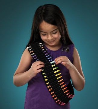 Crayon Bandolier Belt: Armed and Colorful