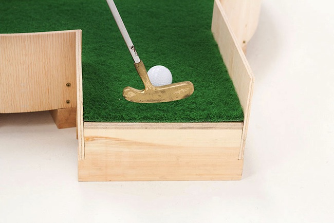 letter mini golf closeup