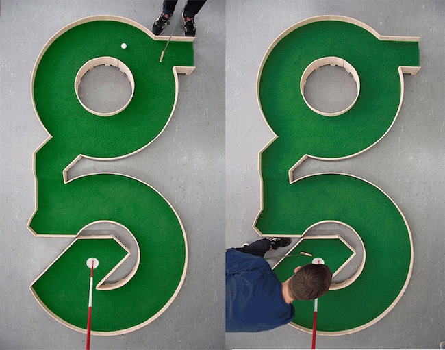 typographic mini golf