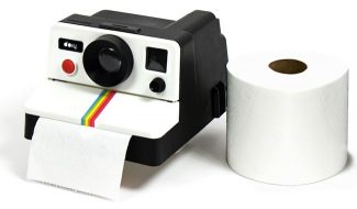 Polaroid Camera Toilet Paper Dispenser