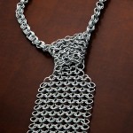 chain mail necktie closeup