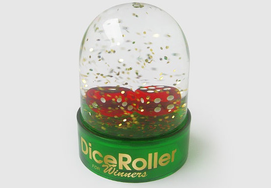 dice roller snow globe