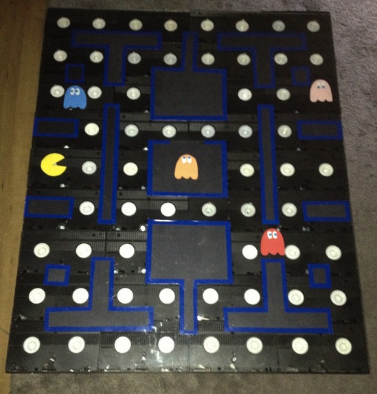 pac man vhs tape table