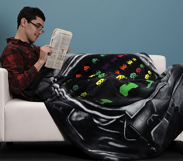 space invaders blanket in use