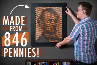 Lincoln's Portrait Made of Pennies DIY Kit