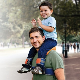 SaddleBaby: Hands-Free Child Shoulder Carrier
