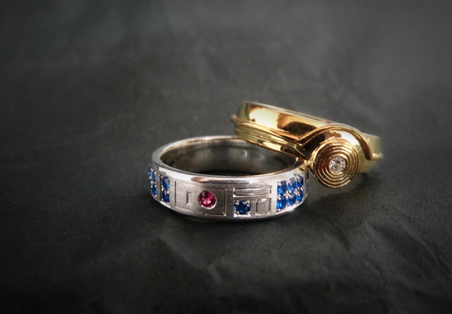 R2D2 and C3PO Wedding Rings