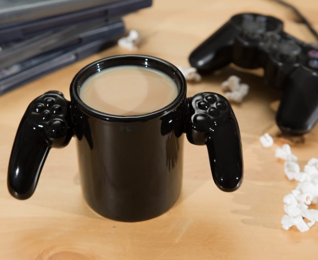 game over mug in action